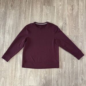 Lululemon Stitch Shift men’s burgundy waffle knit long sleeve top